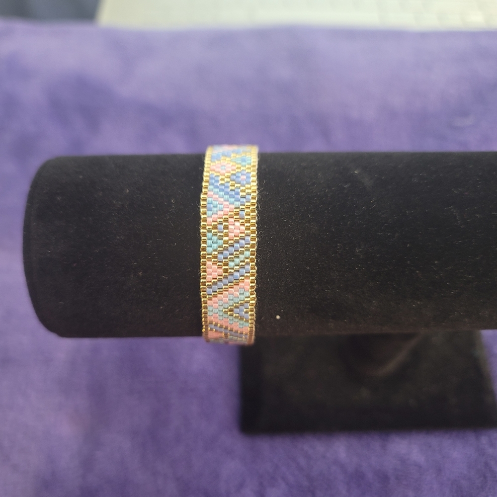 Peyote Bracelet, Weaved Miyuki Seed Bead Bracelet, Unique Gift Idea